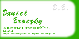 daniel broczky business card